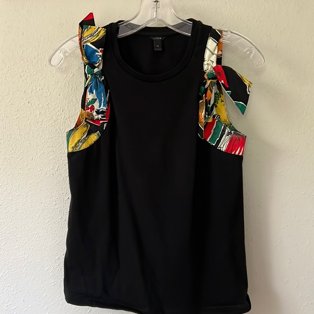 J Crew post card print top